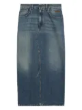 MSGM denim midi skirt - Blue