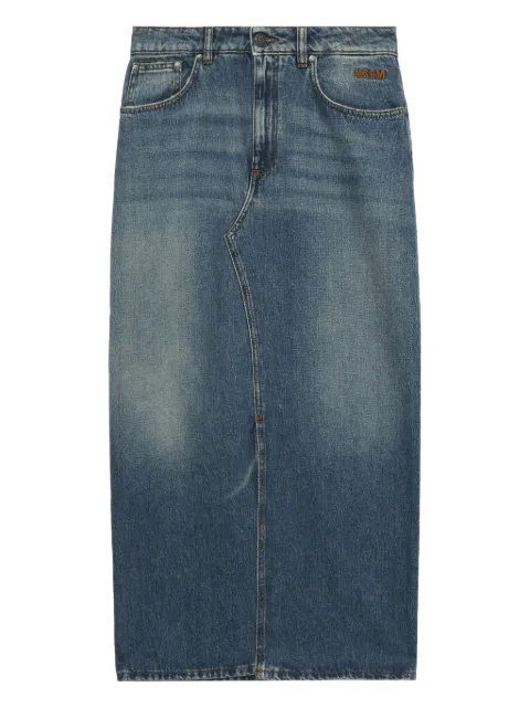 MSGM falda midi de mezclilla