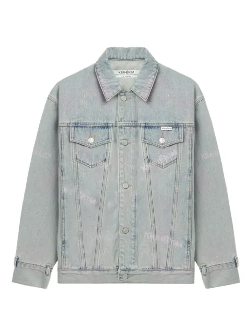 Veste imprimée en jean - Kimhekim - Modalova