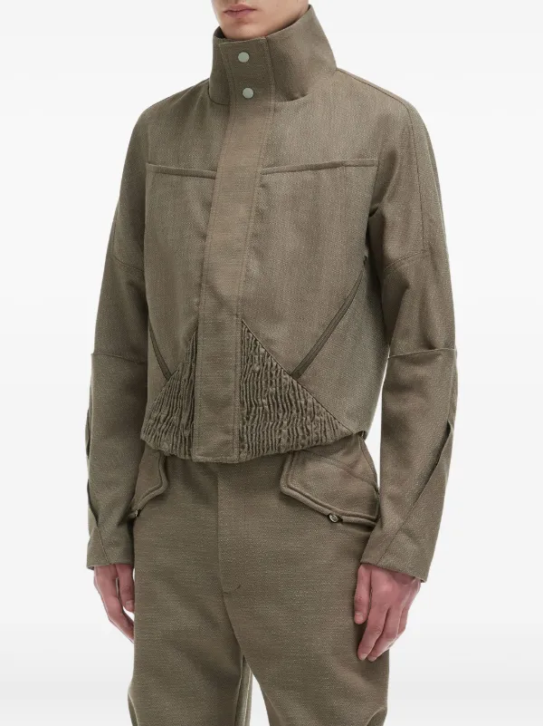 Kiko Kostadinov シャーリングディテール ジャケット | ブラウン