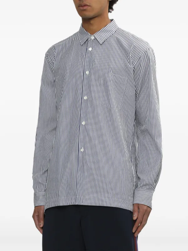Comme Des Garçons Homme Deux Striped Shirt | Blue | FARFETCH