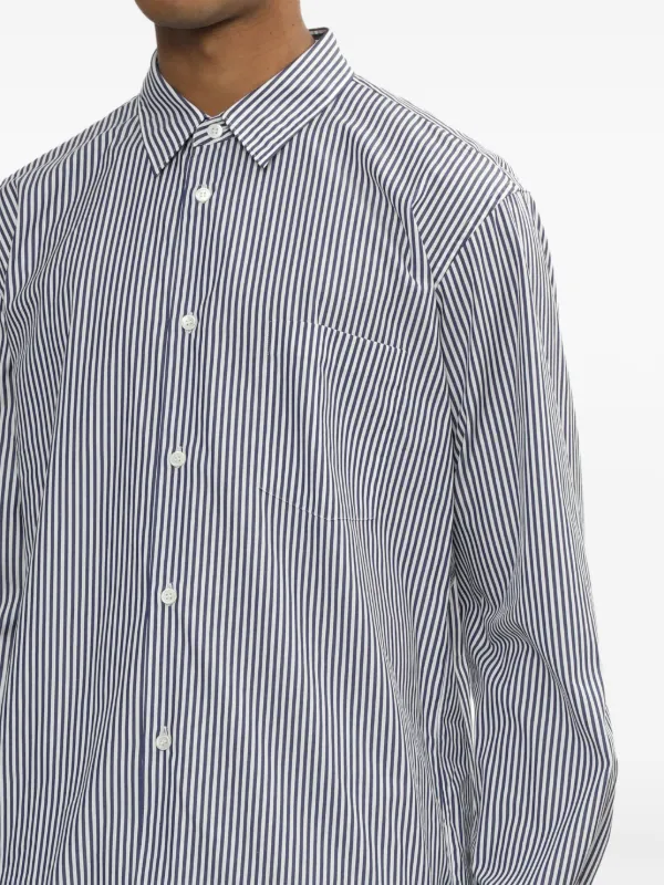 Comme Des Garçons Homme Deux Striped Shirt | Blue | FARFETCH