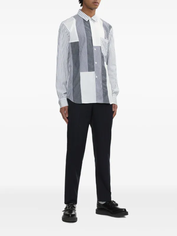 2025AW COMME des GARCONS HOMME DEUX シャツ Comme Des Garçons Homme Deux Patchwork Shirt | Black | FARFETCH