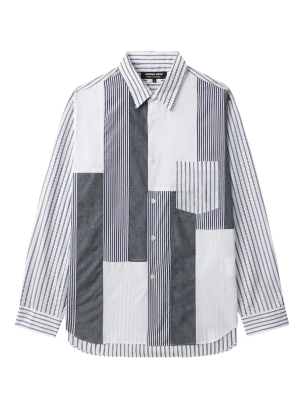Comme Des Garçons Homme Deux Patchwork Shirt | Black | FARFETCH
