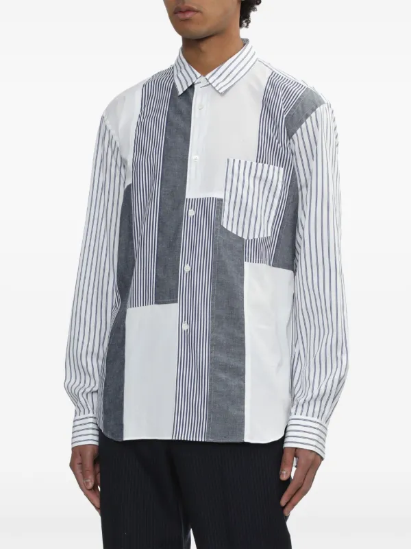 Comme Des Garçons Homme Deux パッチワーク シャツ | ブラック