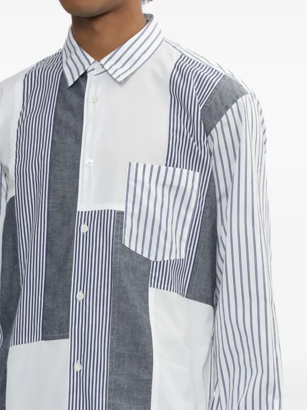 Comme Des Garçons Homme Deux Patchwork Shirt | Black | FARFETCH KW