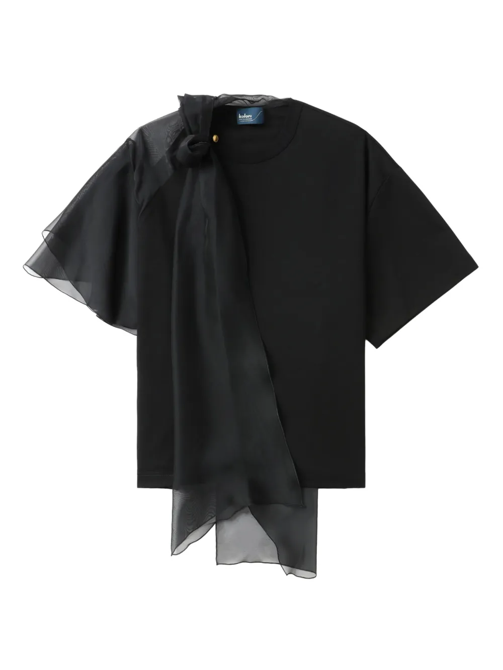 Kolor T-shirt met gedrapeerd detail Zwart