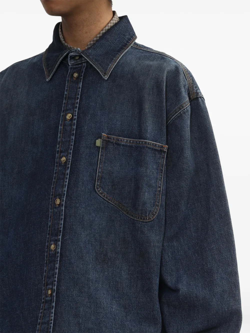 Shop Erl Cotton Jacket In Blue