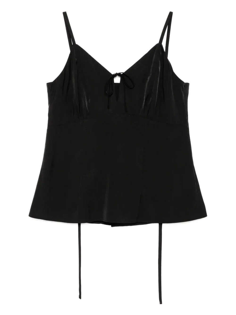 Goen.J camisón con detalle de moño | negro | Image 1