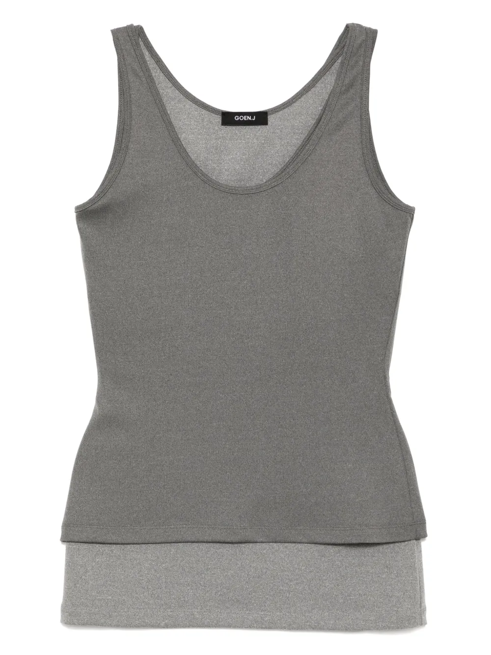 Goen.J top sin mangas con doble capa | gris | Image 1