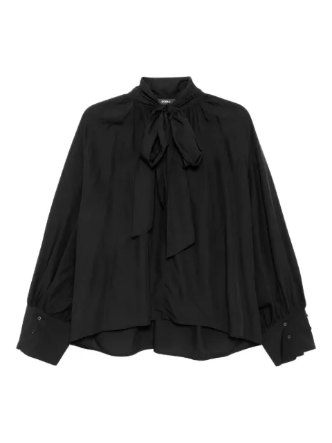Goen.J tie-detailed gathered blouse