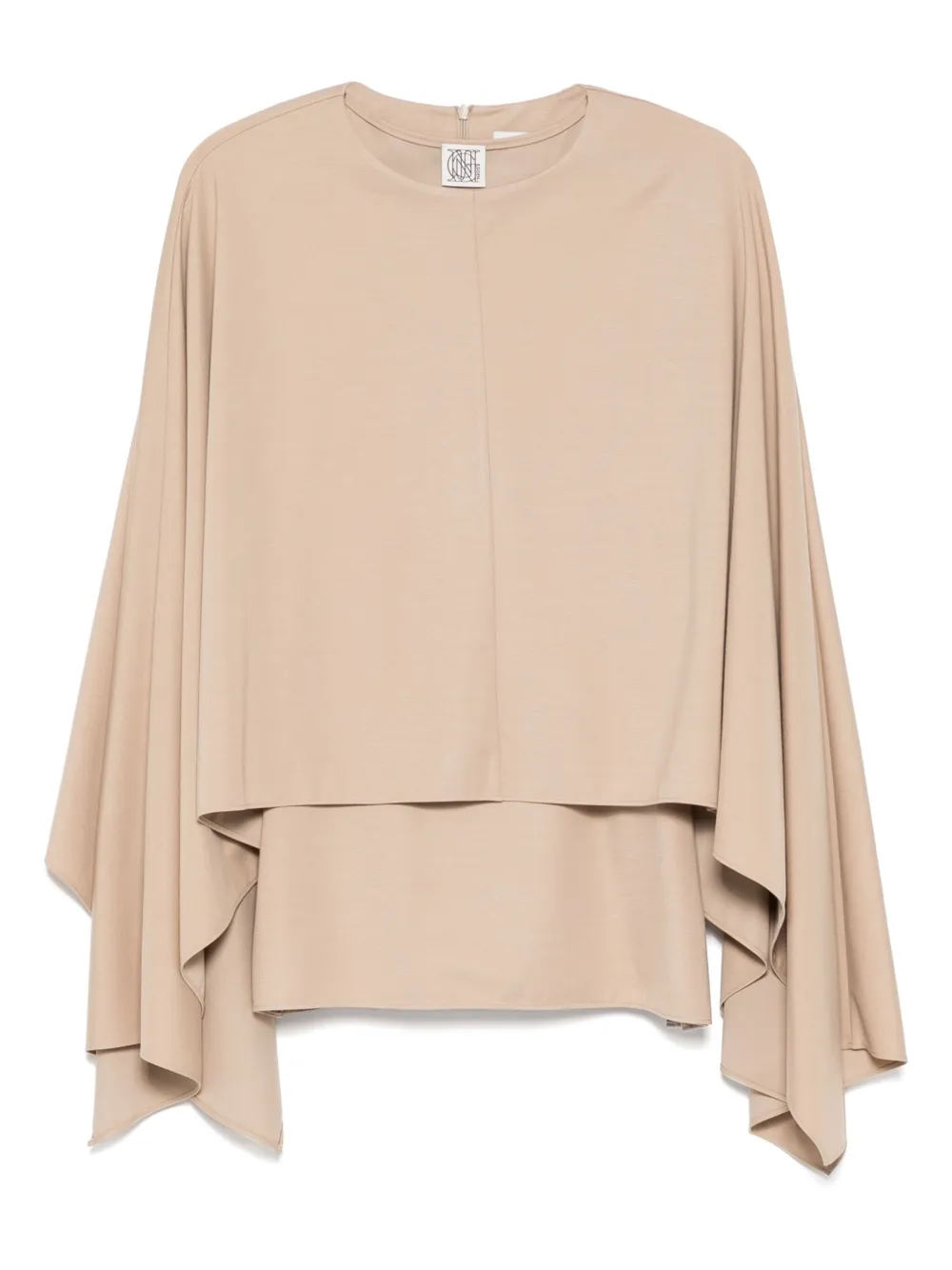 draped-cape tank top