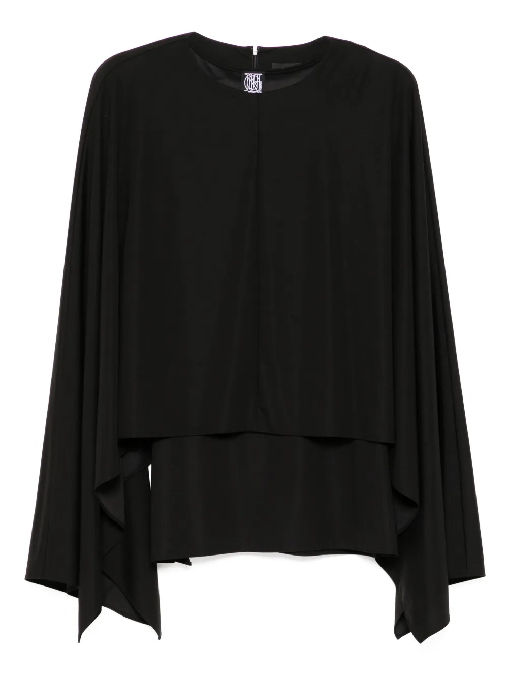 Goen.J camiseta drapeada estilo capa | negro | Image 1