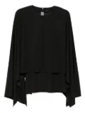Goen.J draped cape tank top - Black
