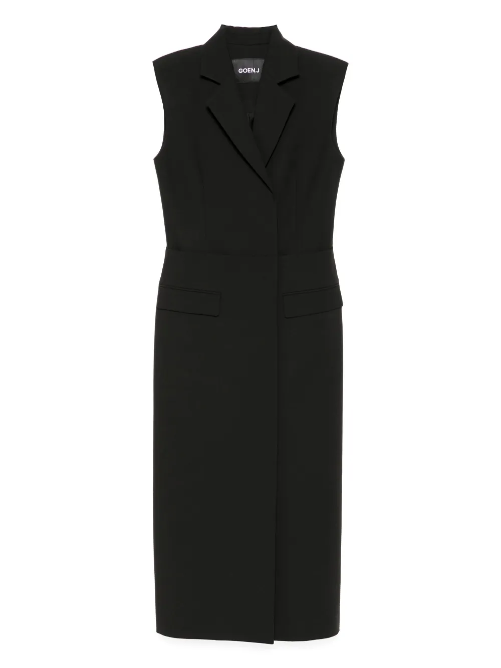 Goen.J vestido estilo blazer con panel a capas | negro | Image 1