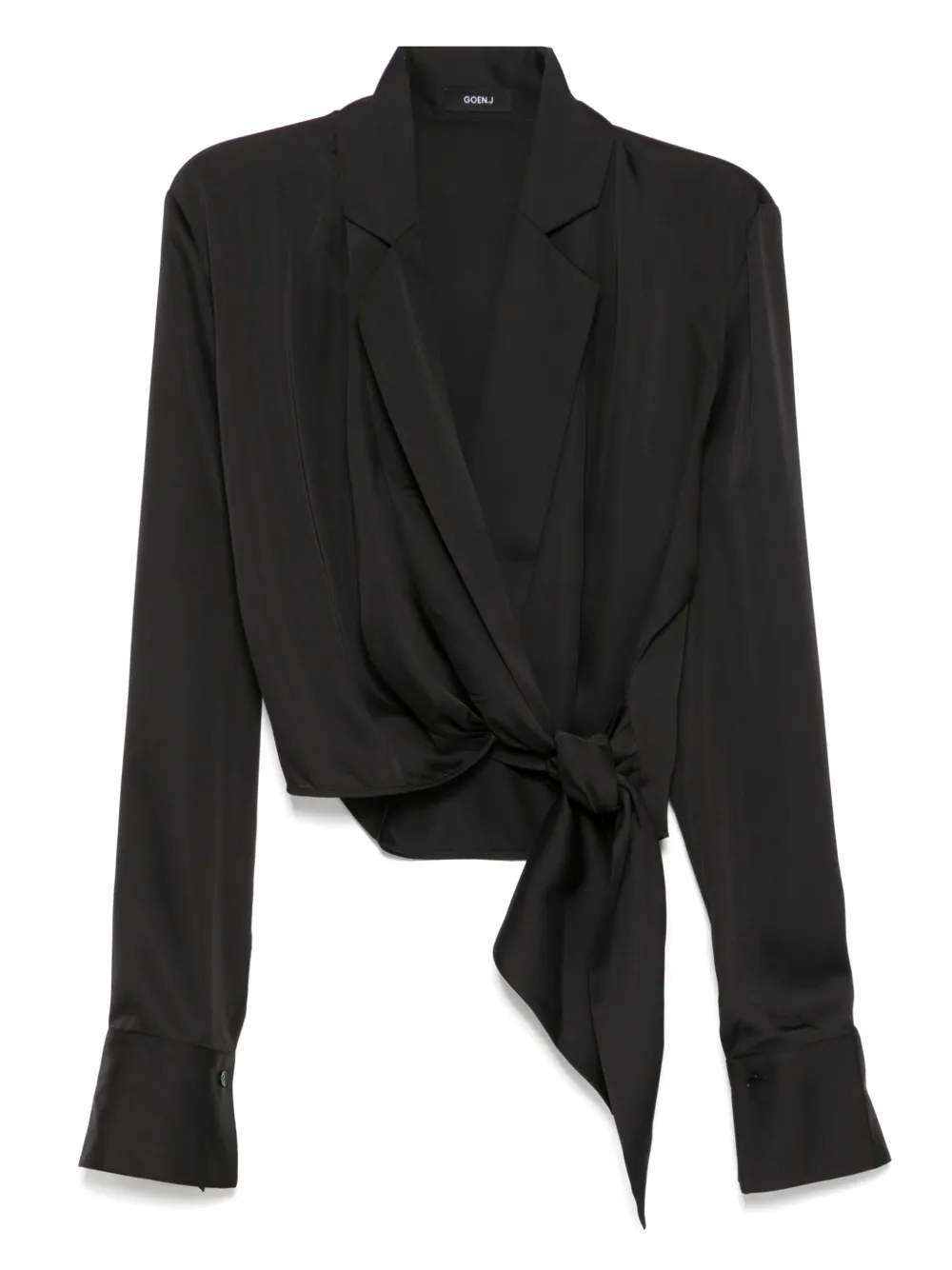 Goen.J shawl lapel blouse | Black | Image 1