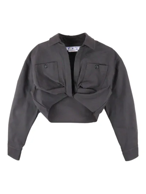 Off-White twisted cropped blouse