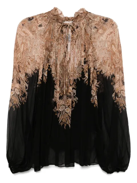 ZIMMERMANN blusa con moño y cordones