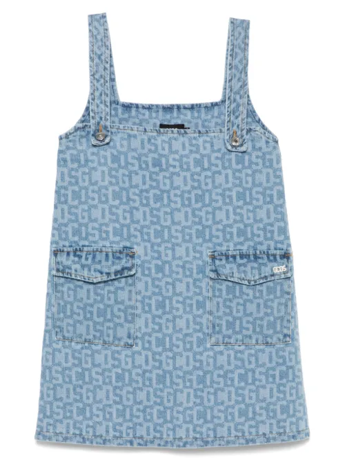 Robe courte à imprimé monogrammé - GCDS - Modalova