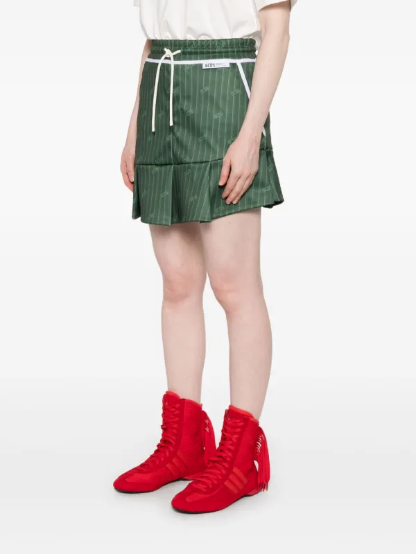 GCDS Pinstripe Mini Skirt | Green | FARFETCH