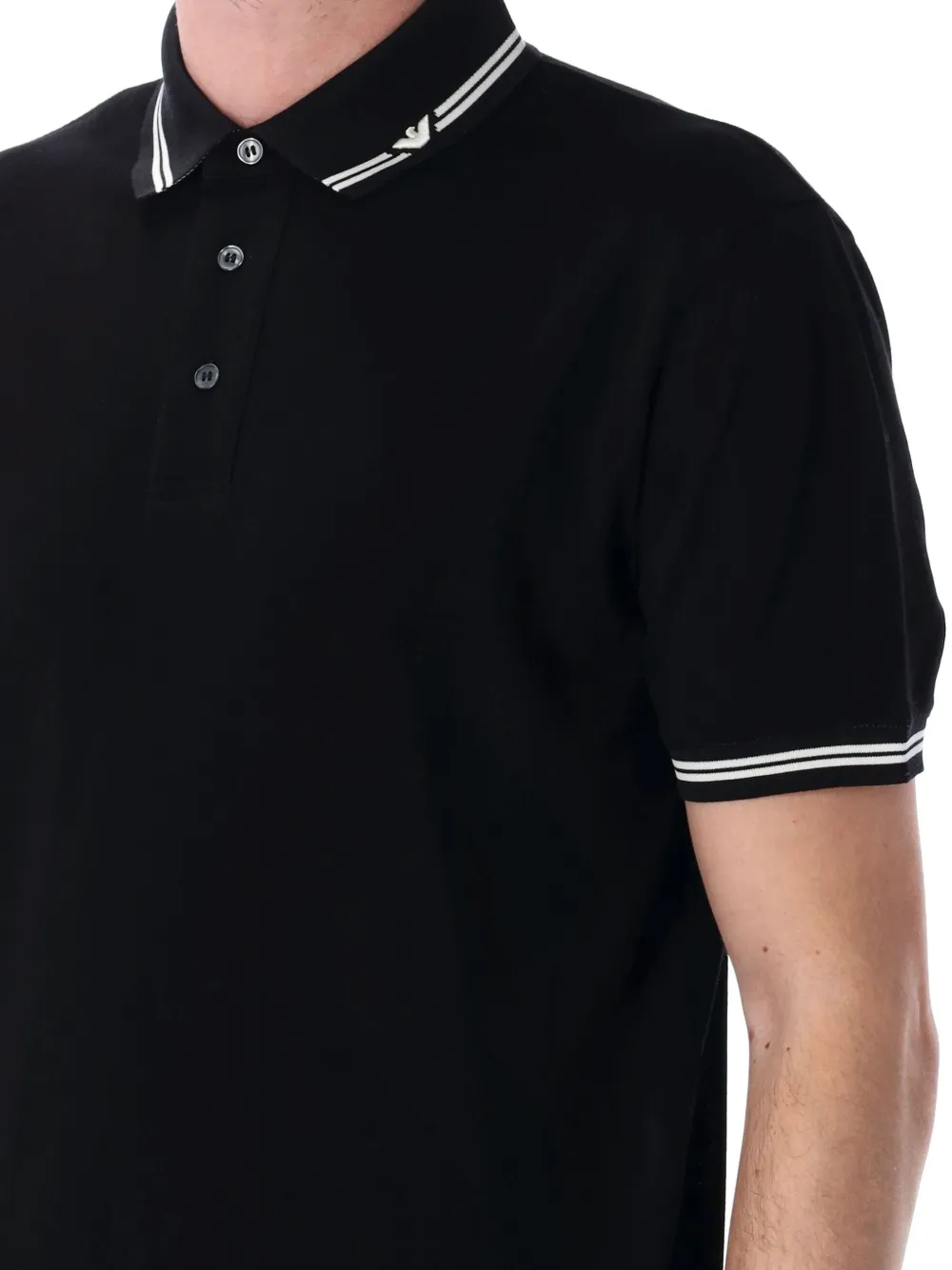 Emporio Armani Poloshirt met logoprint Zwart