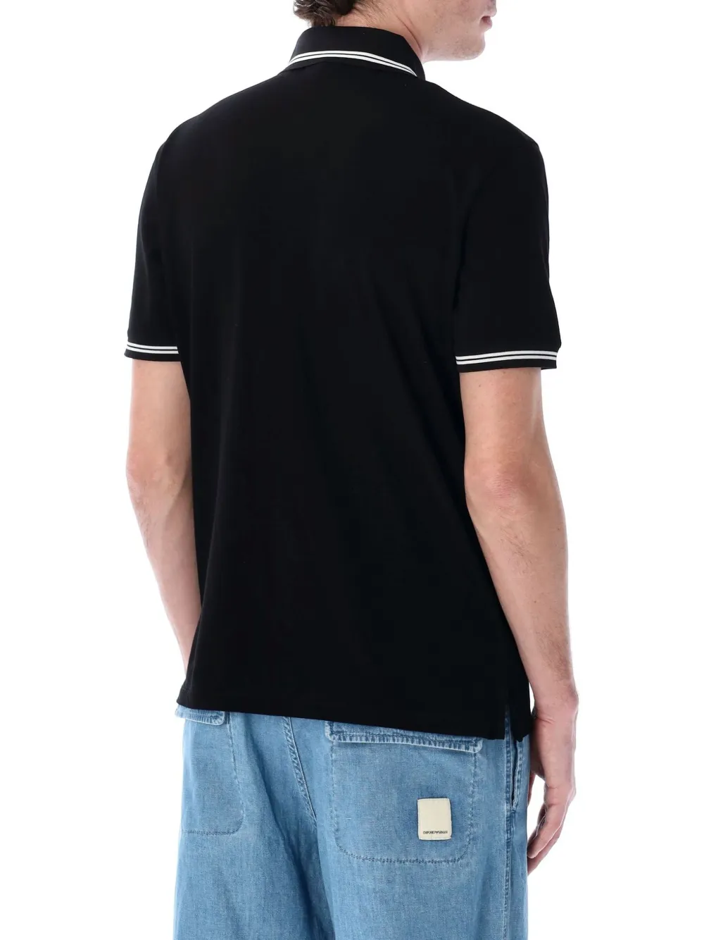 Emporio Armani Poloshirt met logoprint Zwart