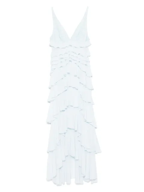 Elisabetta Franchi georgette tiered gown