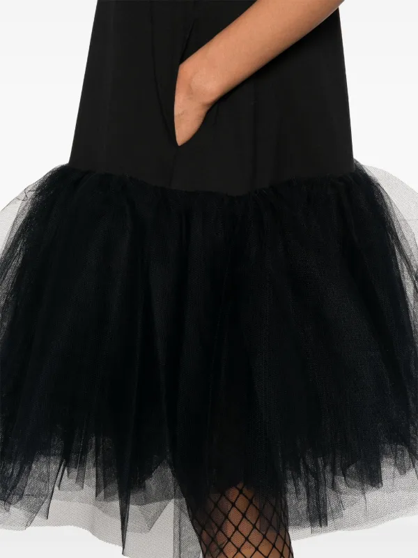simone rocha チュールワンピース Simone Rocha チュールトリム ワンピース | ブラック | FARFETCH JP