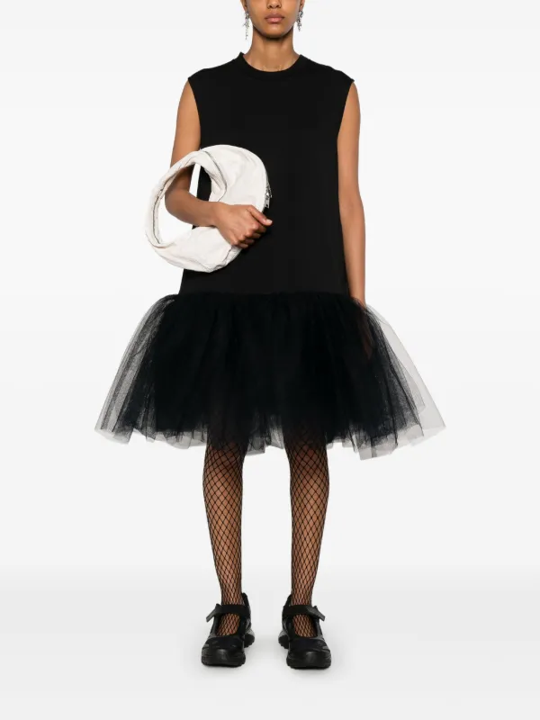 【Simone Rocha】チュールトリム スリップドレス Simone Rocha】チュールトリム スリップドレス ブラック (Simone