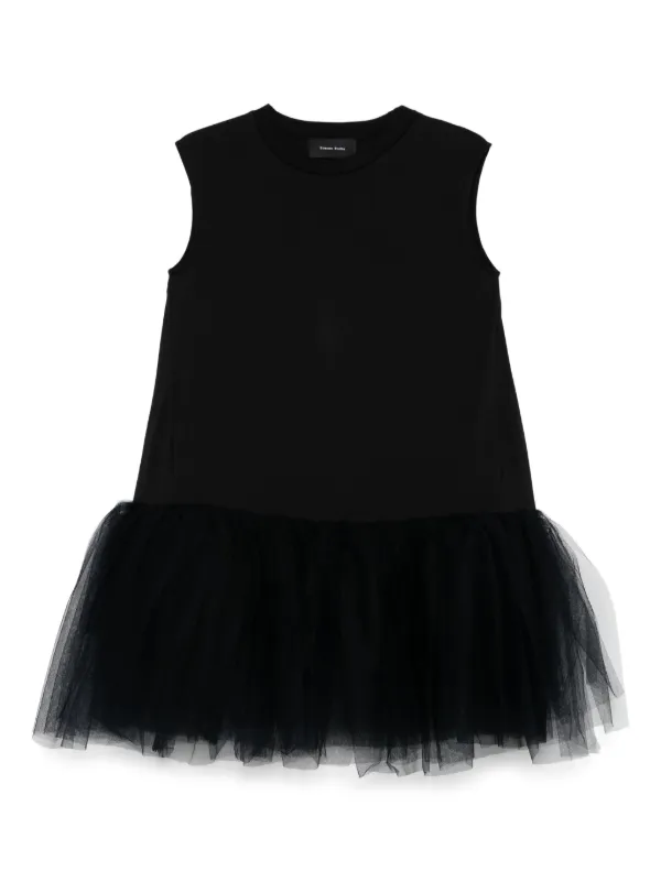 Simone Rocha tulle-trim Dress | ブラック | FARFETCH JP