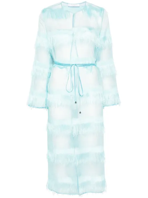 DE SANTIS fringe-detailed coat