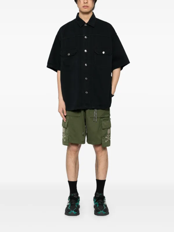 こまるた Mastermind Japan Skull Cargo Shorts | Green | FARFETCH