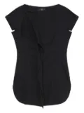 Y's asymmetric T-shirt - Black