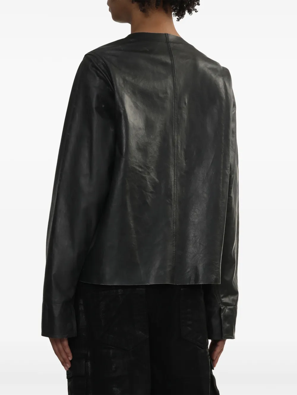 Rick Owens Leren jack Zwart