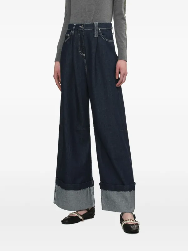 関税込 国内発送 [Simone Rocha] ワイドレッグジーンズ Simone Rocha ワイドジーンズ | ブルー | FARFETCH JP