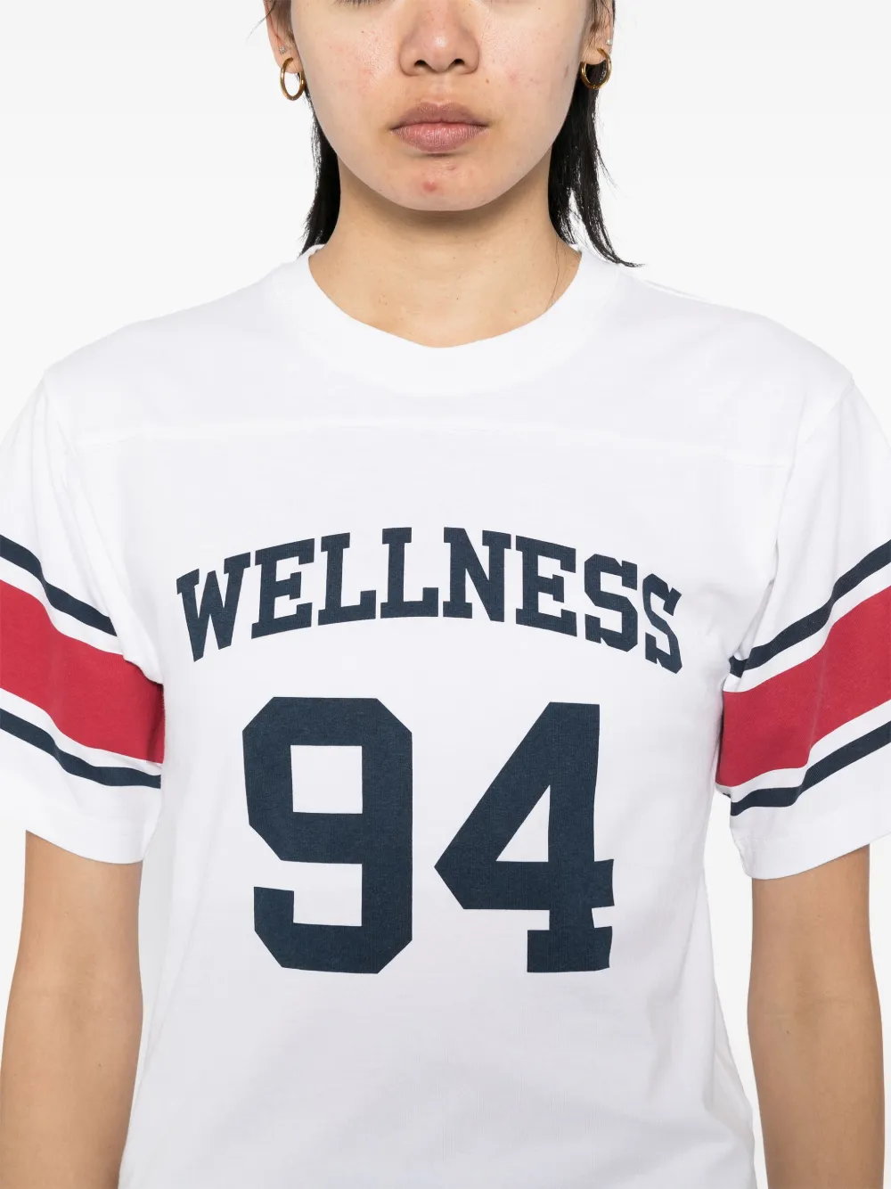 Sporty & Rich Wellness 94 Rugby T-shirt Wit