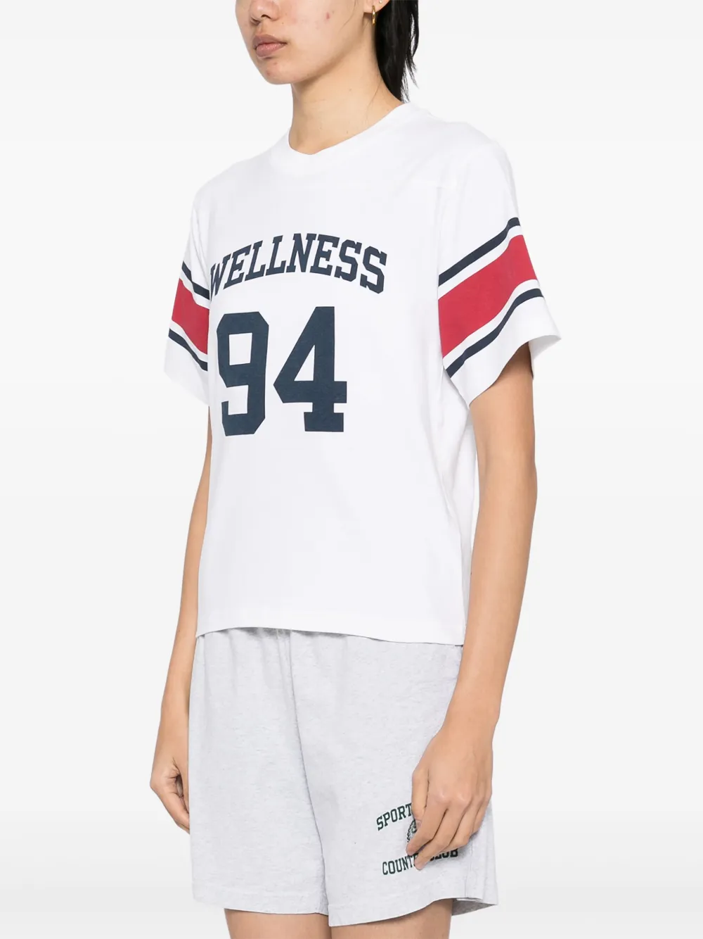 Sporty & Rich Wellness 94 Rugby T-shirt Wit