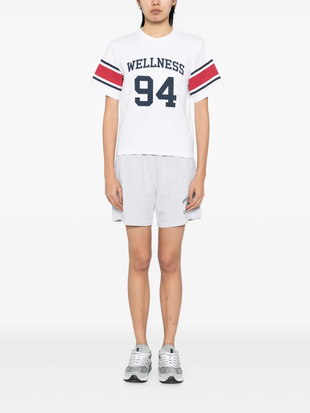 Sporty & Rich Wellness 94 Rugby T-shirt Wit