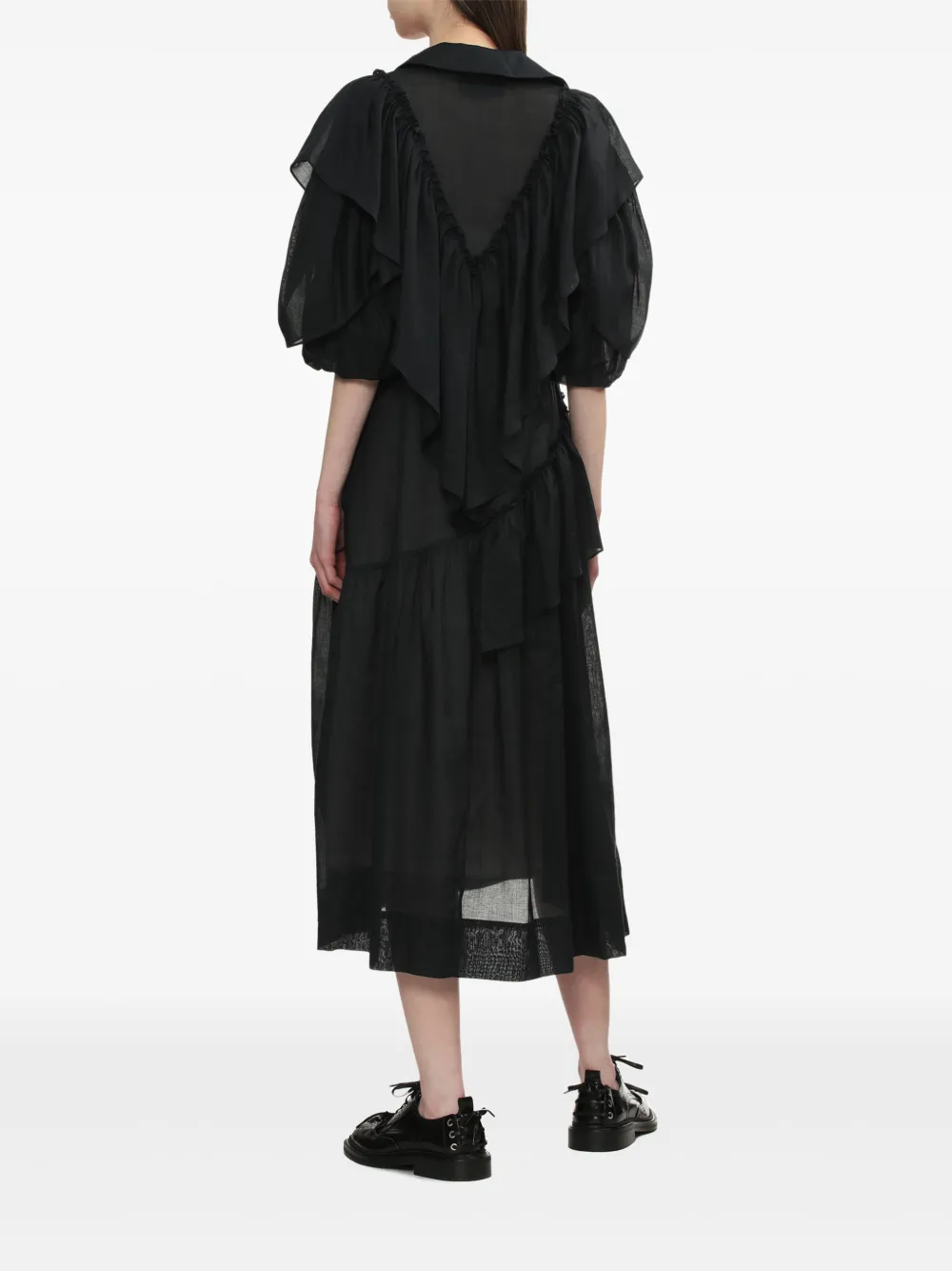 Simone Rocha Jurk van katoenblend Zwart