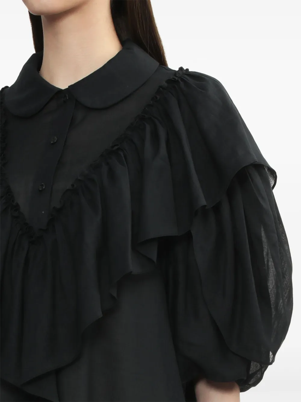 Simone Rocha Jurk van katoenblend Zwart