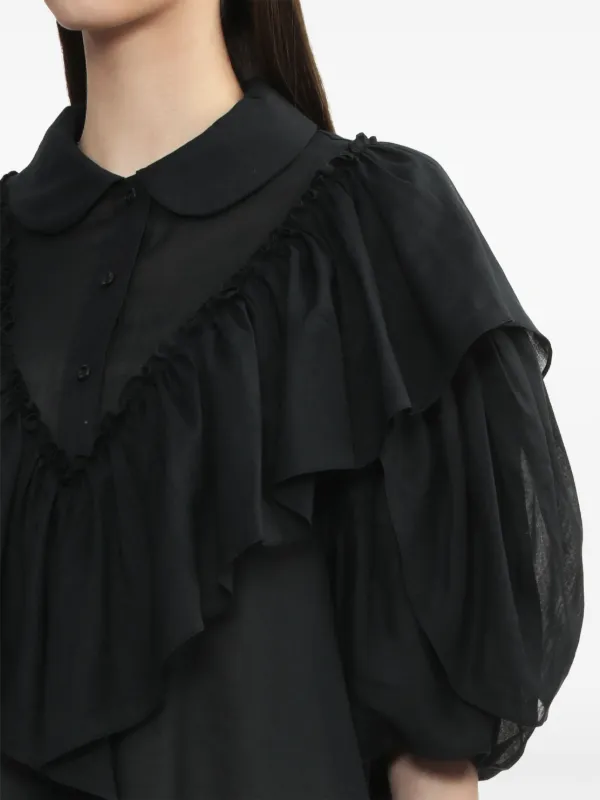 Simone Rocha コットンブレンド ワンピース | ブラック | FARFETCH JP