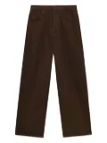 Uma Wang logo-patch jeans - Brown