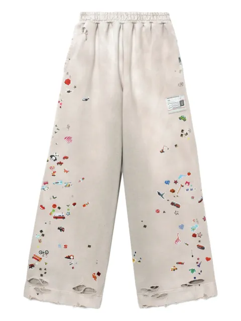 Maison MIHARA YASUHIRO sticker-embellished track pants