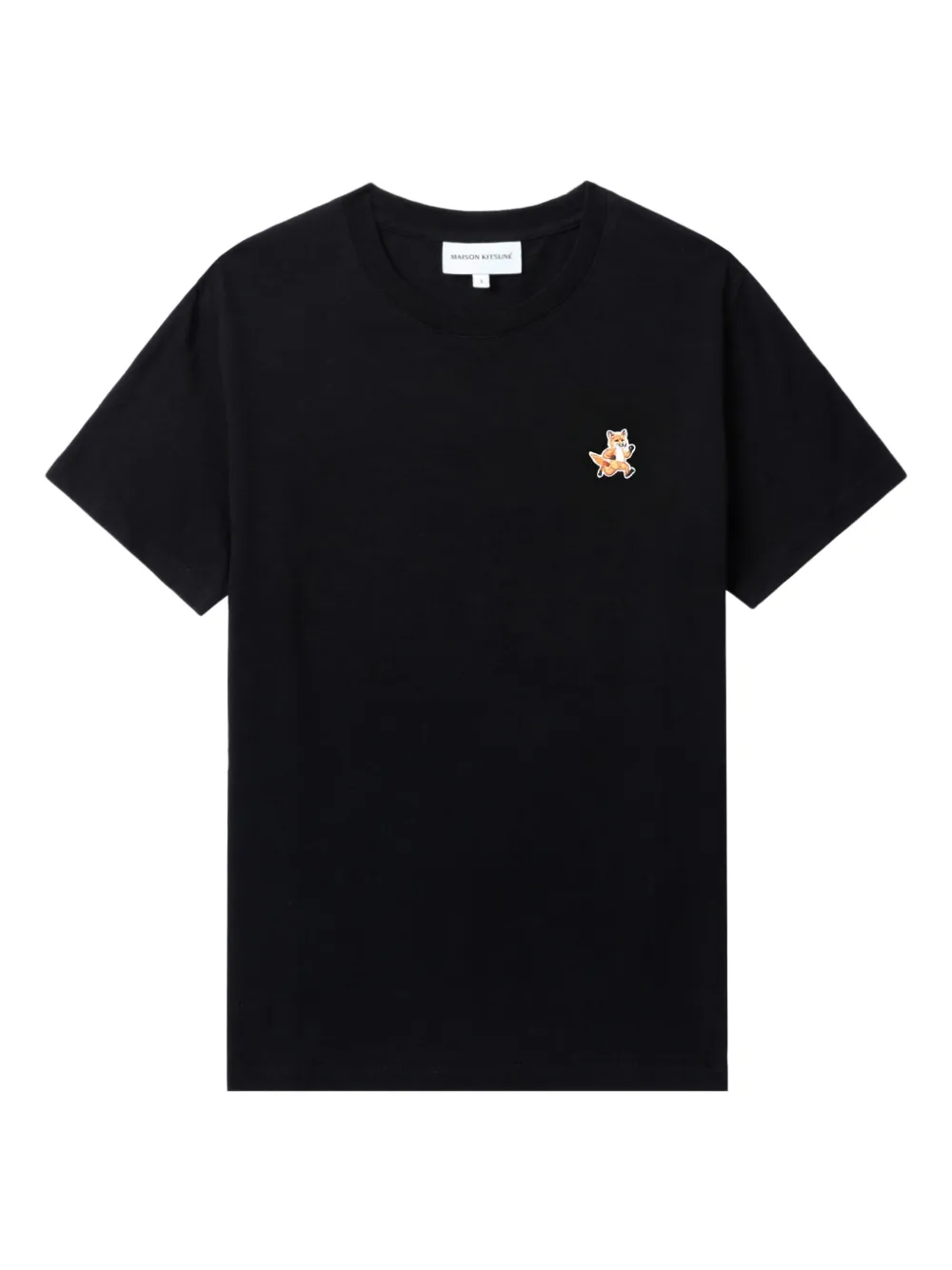 Maison Kitsuné T-shirt met logopatch Zwart