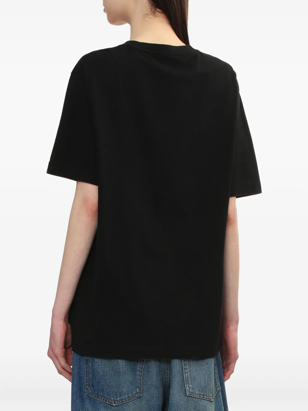 Maison Kitsuné T-shirt met logopatch Zwart