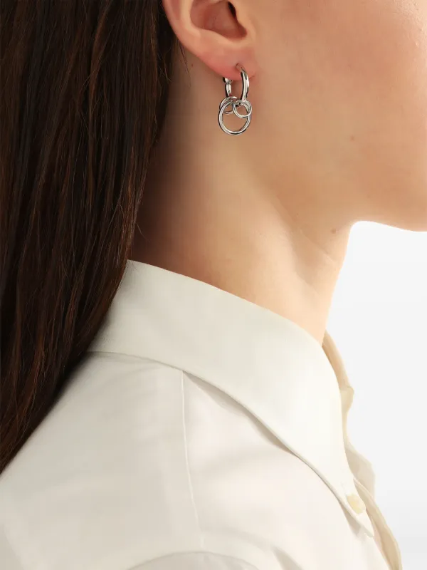 【関税込み】Justine Clenquet シルバー Jen ピアス Justine Clenquet Jen ピアス | シルバートーン | FARFETCH JP