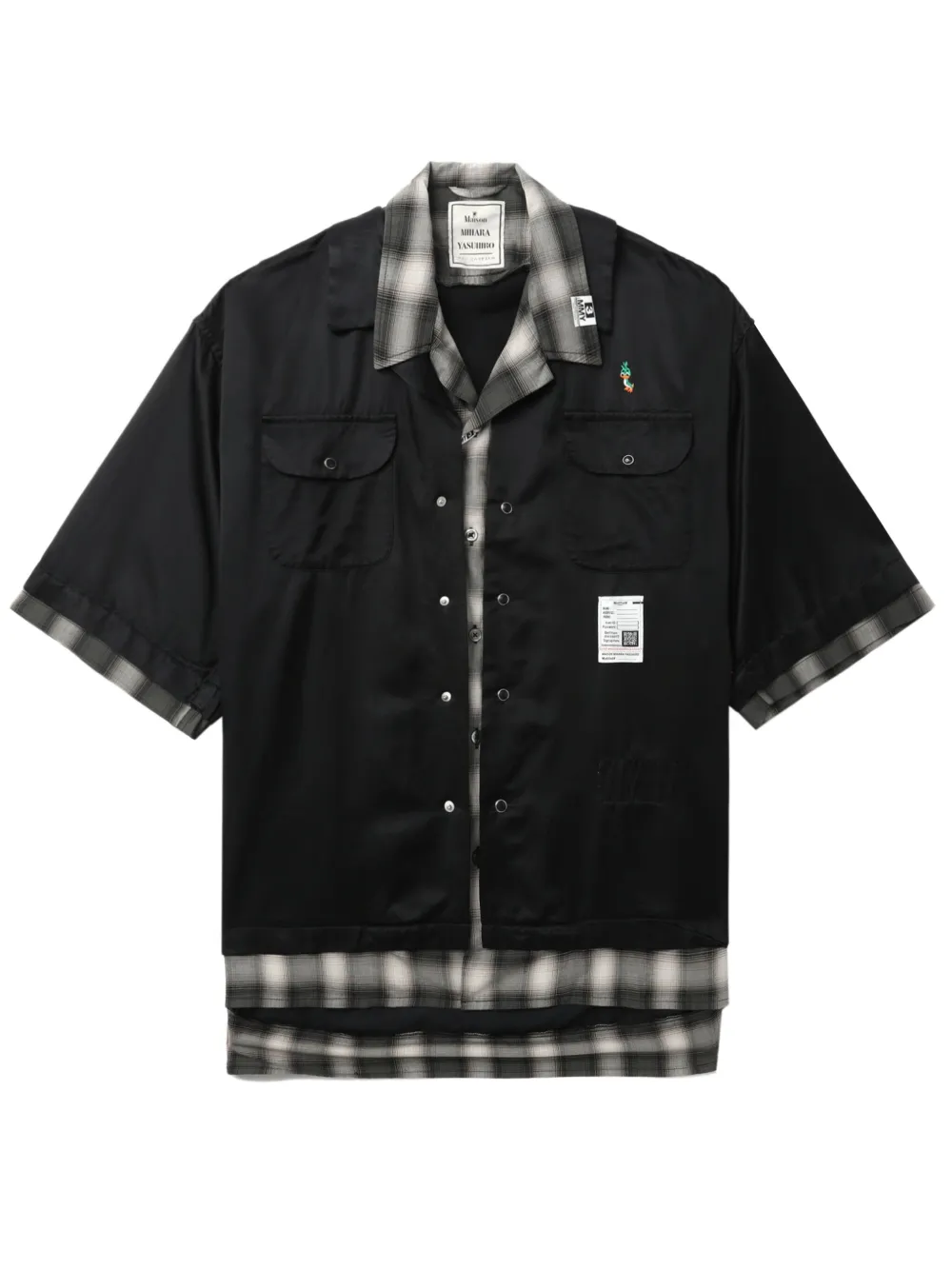 Maison MIHARA YASUHIRO camisa con doble capa | negro | Image 1