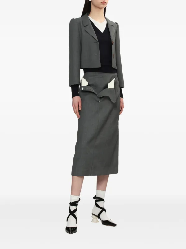 lig. sheer volume skirt gray Ｓ 新色グレー】lig. リグドット sheer volume skirt S
