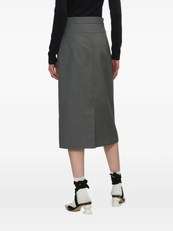q*e様 SHUSHU/TONG スカート SHUSHU/TONG Pleated A-line Skirt | Grey | FARFETCH