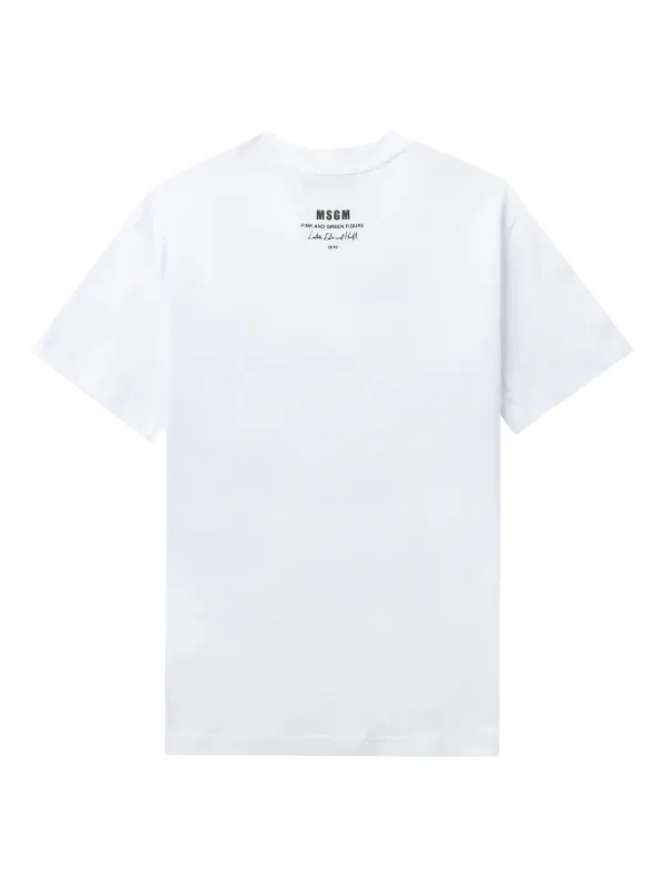 MSGM プリント Tシャツ | ホワイト | FARFETCH JP